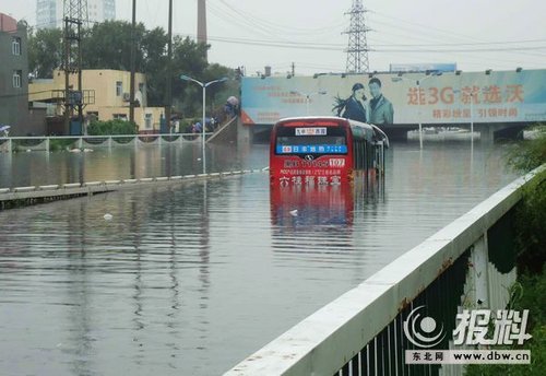 黑龍江齊齊哈爾遭暴雨襲擊 部分道橋受損(圖)