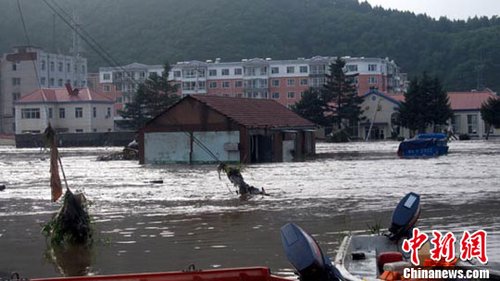 圖：吉林省永吉縣遭遇特大洪災(zāi)縣城被淹