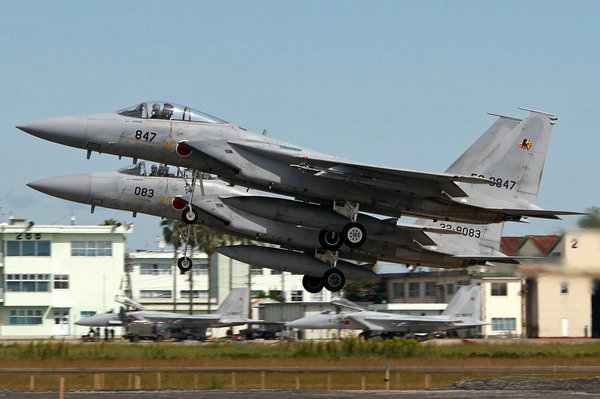 資料圖：日本航空自衛(wèi)隊的F-15戰(zhàn)機(jī)